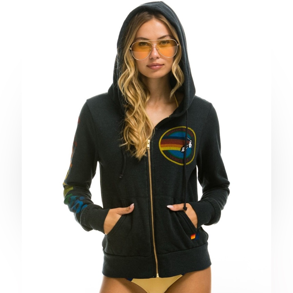 Aviator Nation Charcoal Venice Zip Up